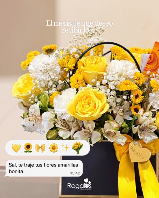 Arreglo de flores amarillas